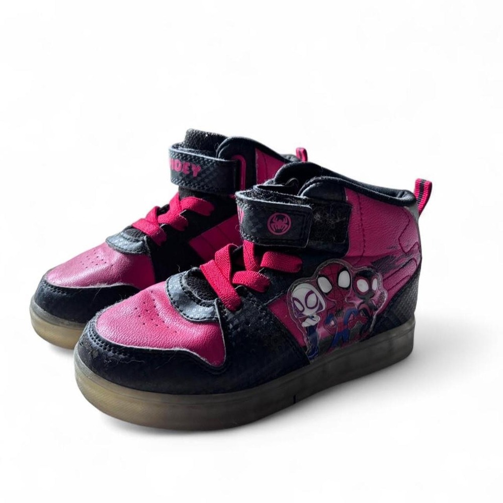 Marvel Spidey and His Amazing Friends Light-Up High-Top Sneakers Pink Black 11